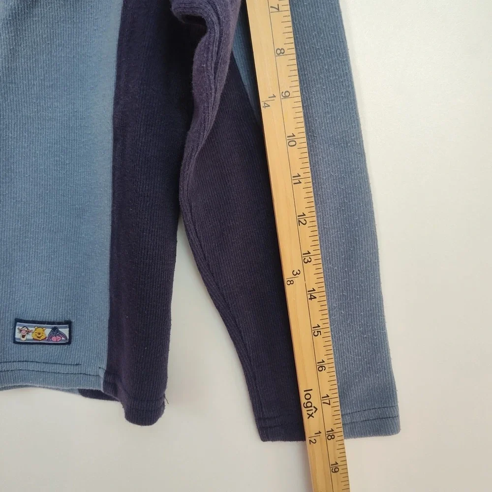 VTG Winnie The Pooh Sweater Youth‎ Size 8 Blue Embroidered V-Neck Long Sleeves